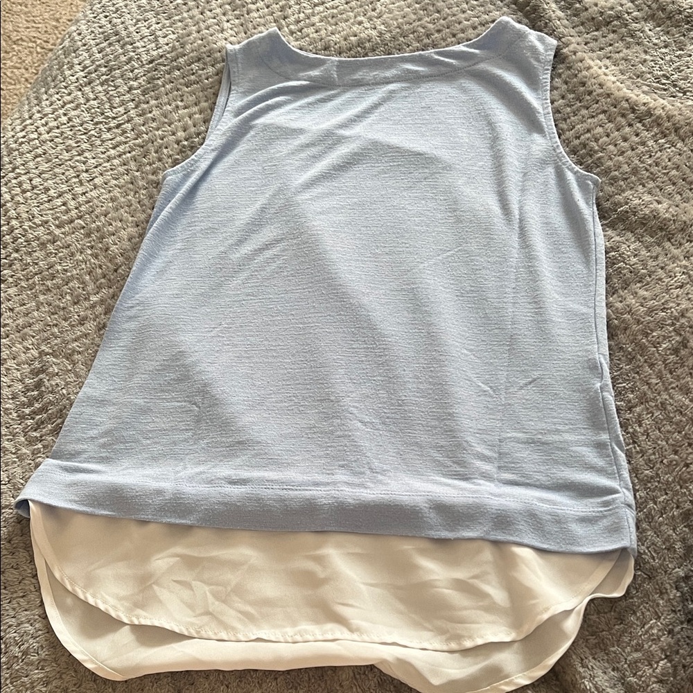 Banana Republic Sky Blue Layered Tank Top
